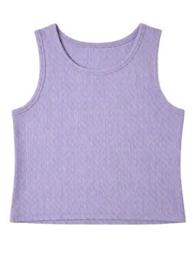 NWOT Cropped Ribbed Tank Top in Lavender Lilac